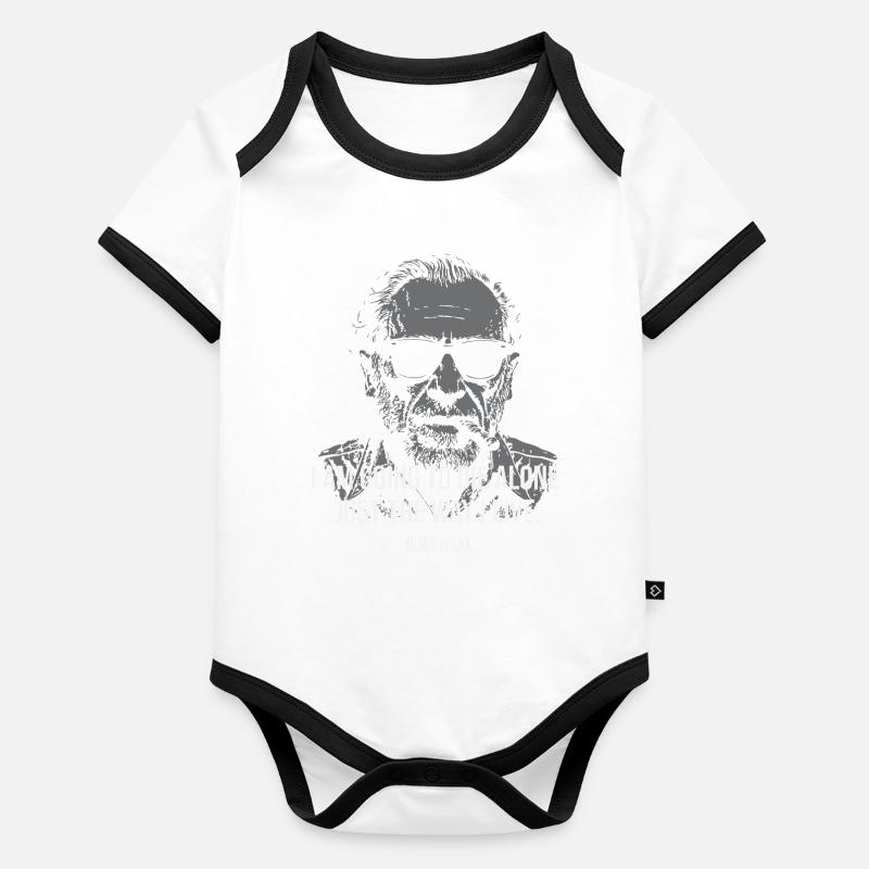 Bukowski-Porträtzitat über Introvertierte Baby Bio-Kurzarm-Kontrastbody