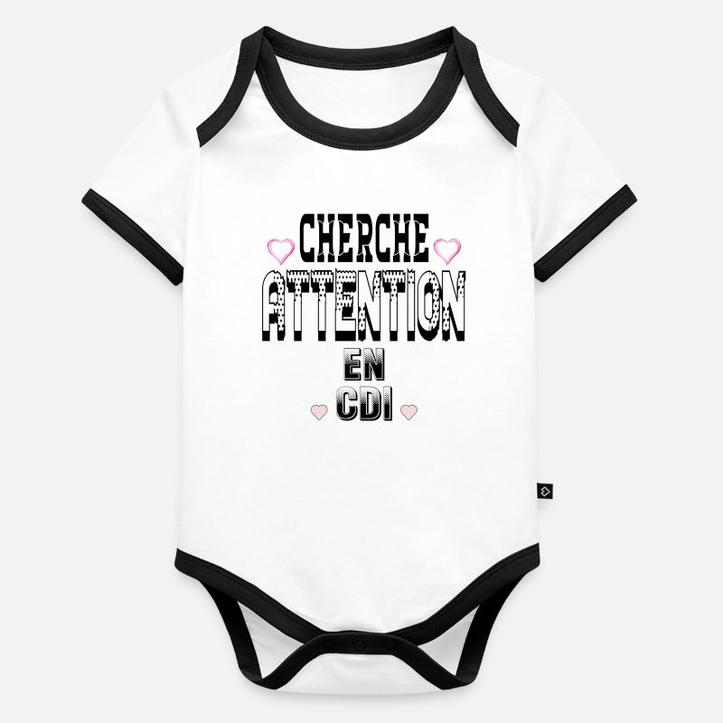 Seek attention on a permanent contract Organic Baby Contrasting Bodysuit
