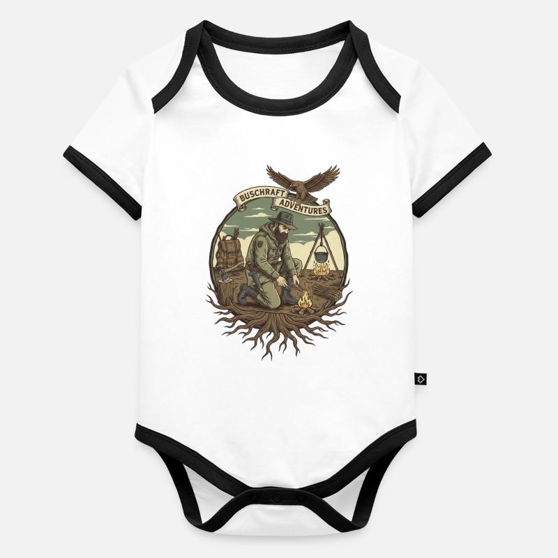 Bushcrafting Organic Baby Contrasting Bodysuit