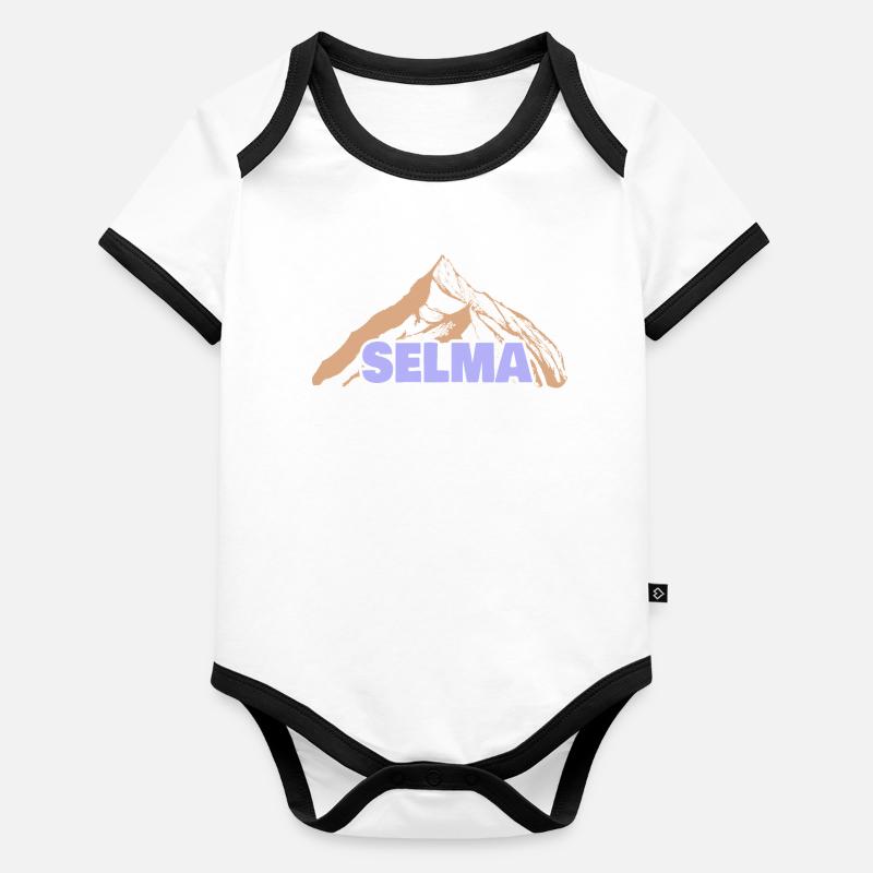 Selma Body Bébé bio contrasté manches courtes