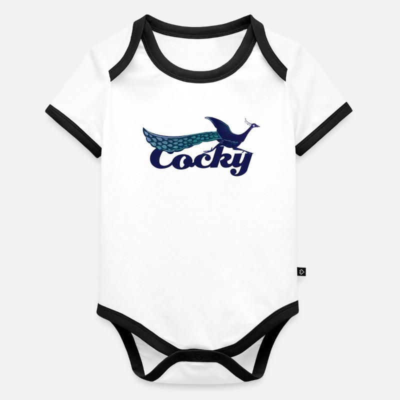 Cocky Phoenix Flight Baby Bio-Kurzarm-Kontrastbody