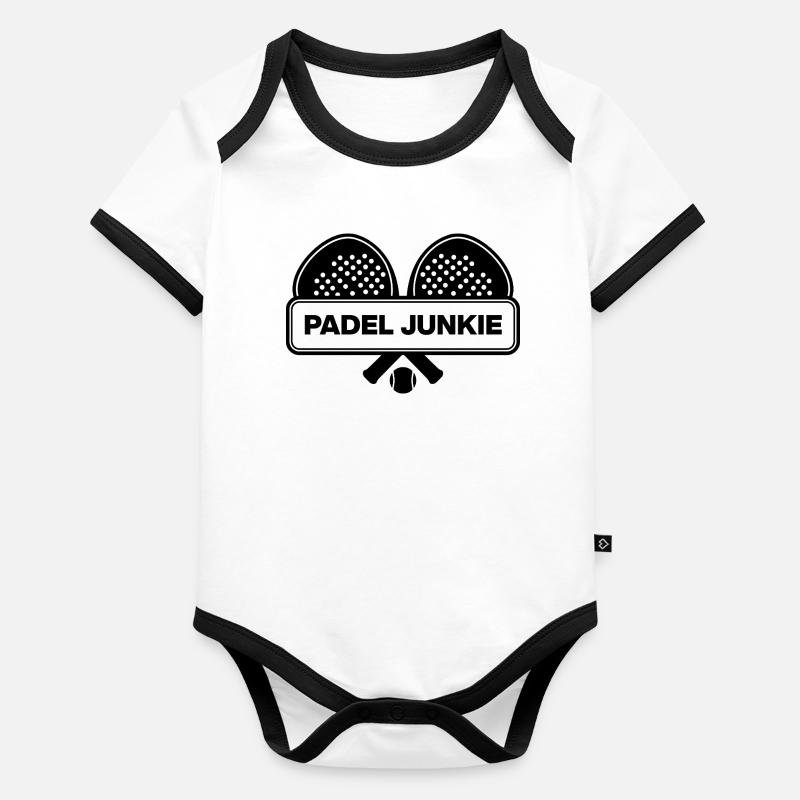 Padel Junkie, Racket Addict! Smash it Organic Baby Contrasting Bodysuit