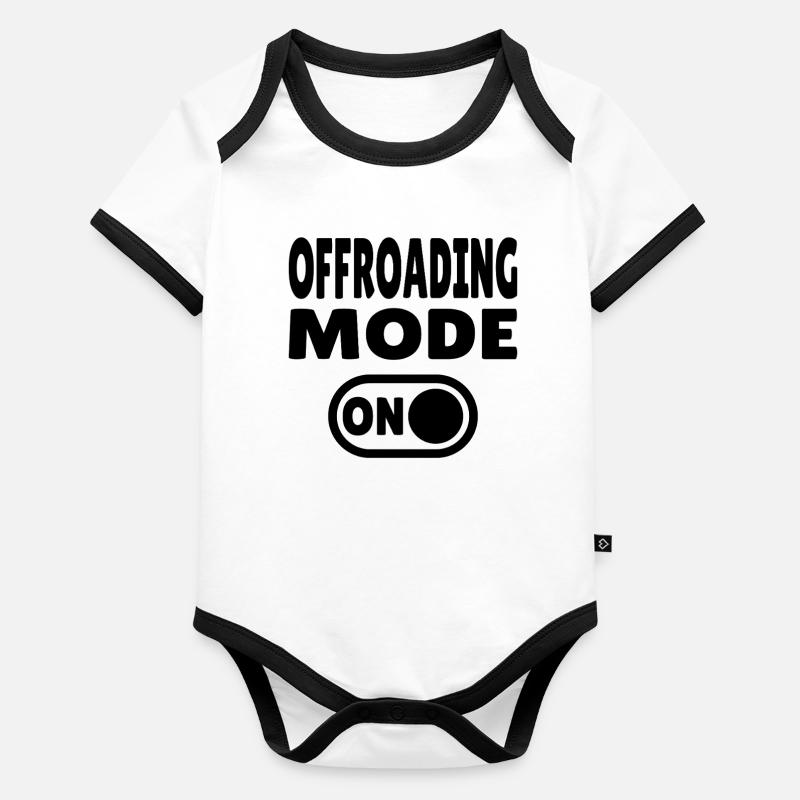 Offroading Mode ON – Abenteuer im Gelände Baby Bio-Kurzarm-Kontrastbody