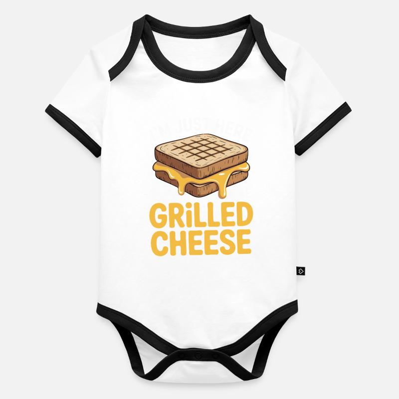 Grilled Cheese Lover - I’m Just Here Baby Bio-Kurzarm-Kontrastbody