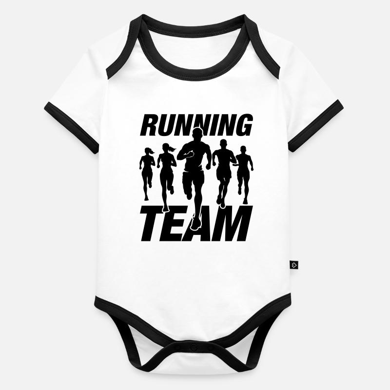 Running Team Laufen Marathon Organic Baby Contrasting Bodysuit