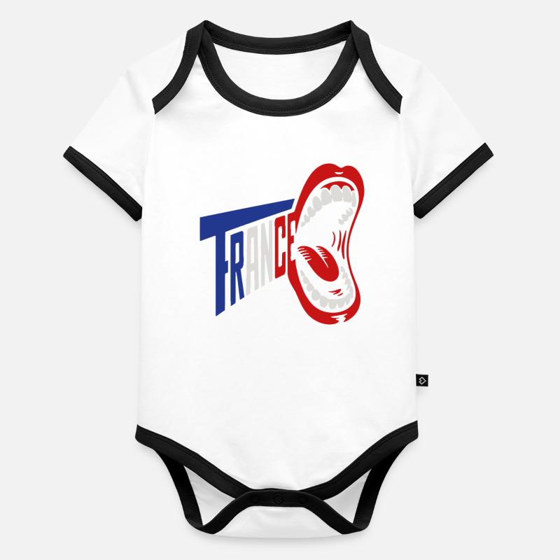 Trance Scream Retro Typography Organic Baby Contrasting Bodysuit