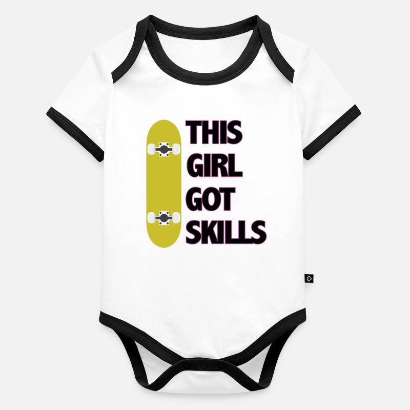 Dieses Mädchen hat Fähigkeiten Baby Bio-Kurzarm-Kontrastbody