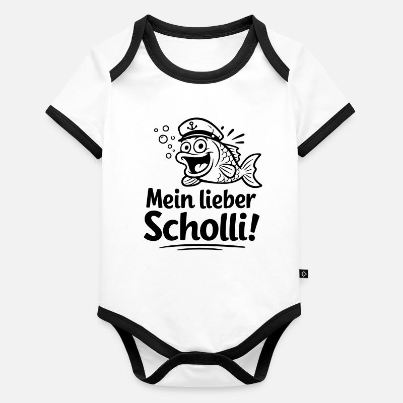 Ma chère Scholli Body Bébé bio contrasté manches courtes
