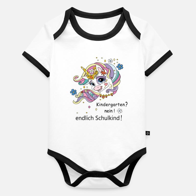 Enfin écolier Body Bébé bio contrasté manches courtes