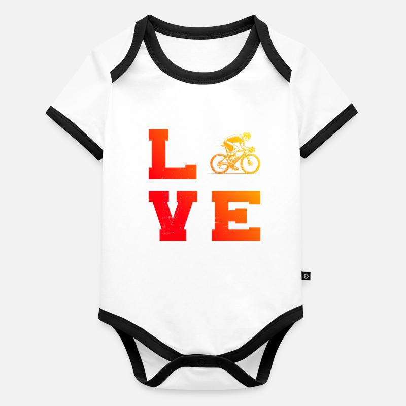 Graphique vélo de route pour vélo de route Body Bébé bio contrasté manches courtes