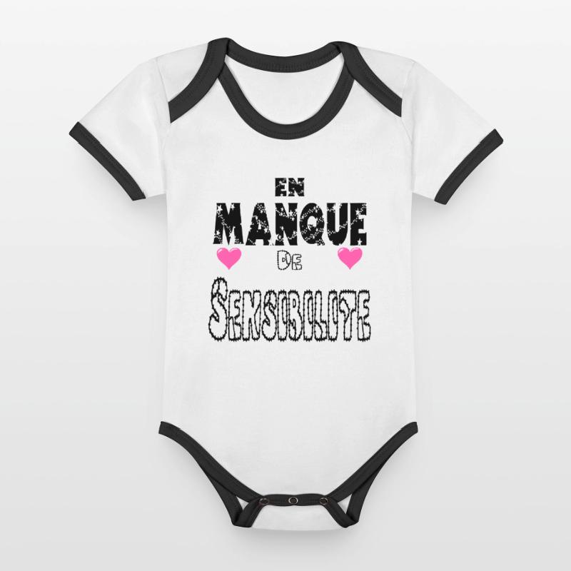 Lacking Sensitivity Organic Baby Contrasting Bodysuit