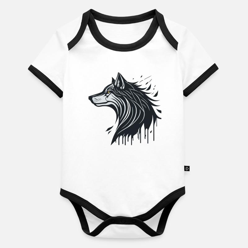 Spectral Wolf Organic Baby Contrasting Bodysuit