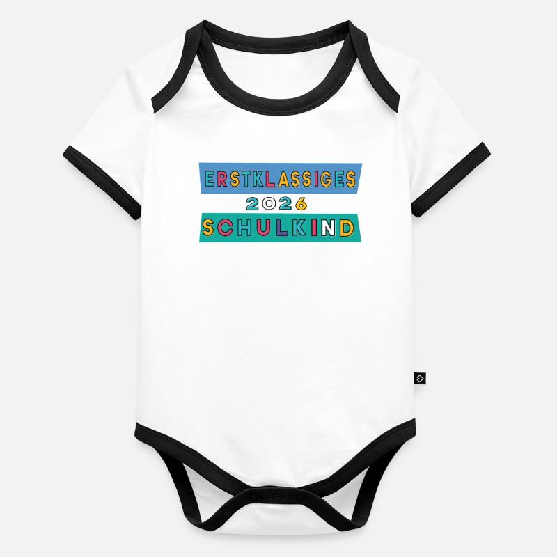 Élève de première classe 2026 Body Bébé bio contrasté manches courtes