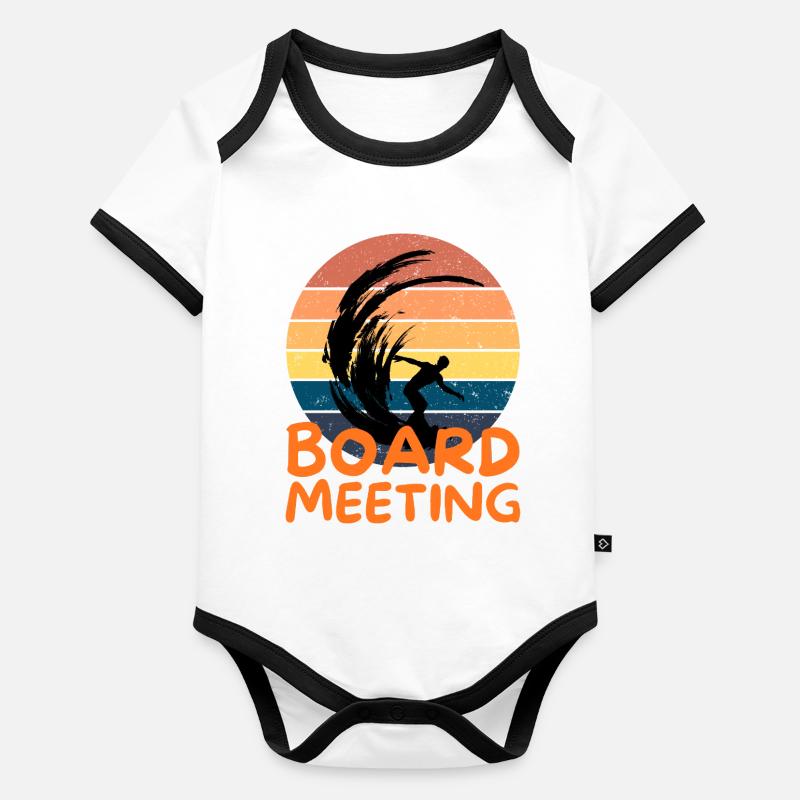 Réunion du conseil de surf Body Bébé bio contrasté manches courtes