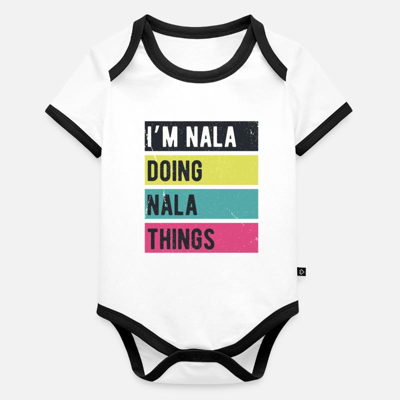 I’m Nala Doing Nala Things Retro Colors Organic Baby Contrasting Bodysuit