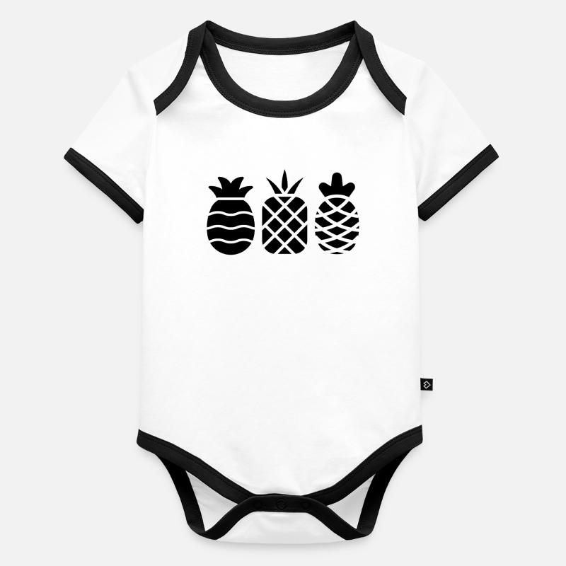 Pineapple without frills Organic Baby Contrasting Bodysuit