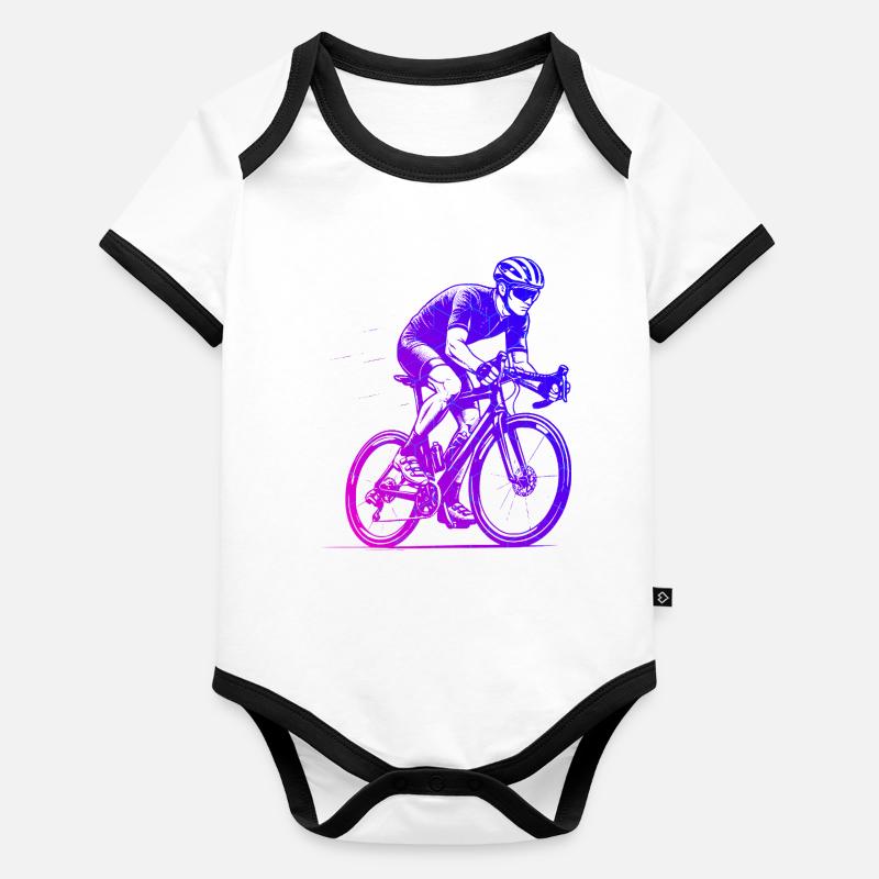 Déclaration directe sur le vélo de route Body Bébé bio contrasté manches courtes