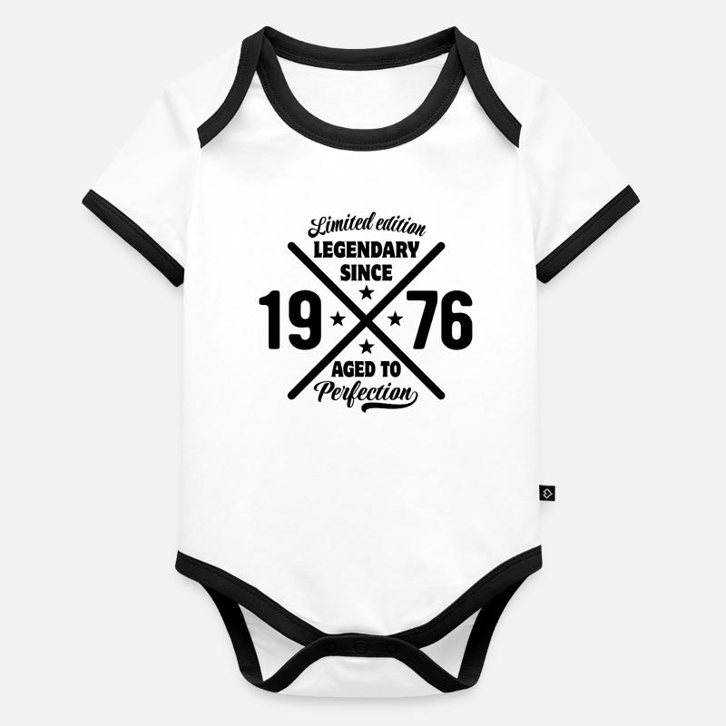 Limited Edition 1976 | Geburtstag Geschenk Baby Bio-Kurzarm-Kontrastbody
