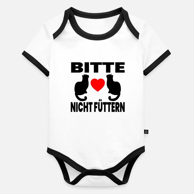 feline Organic Baby Contrasting Bodysuit