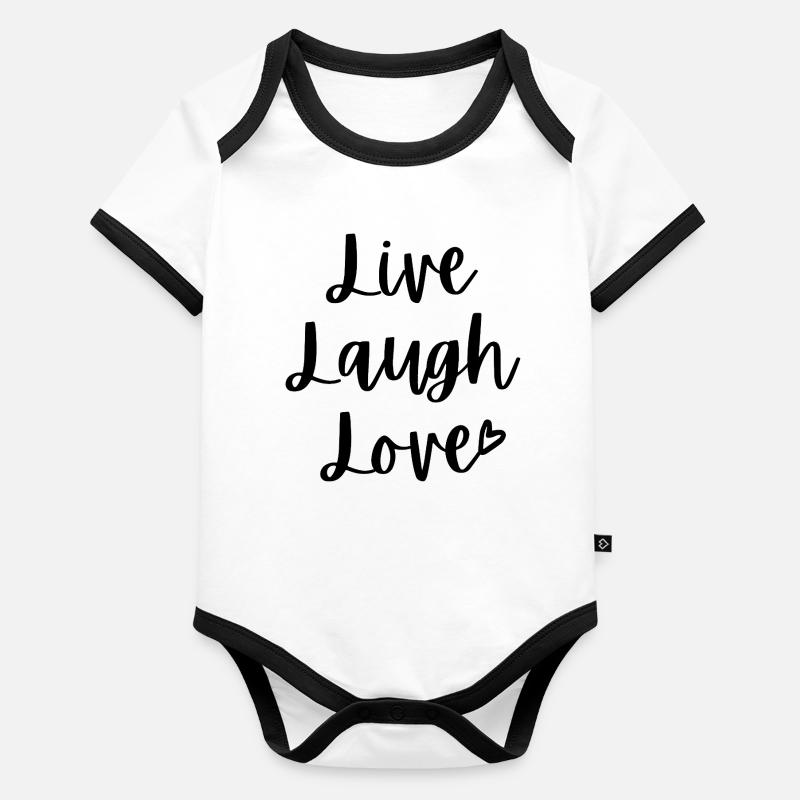 Lebe Lachen, Liebe Baby Bio-Kurzarm-Kontrastbody