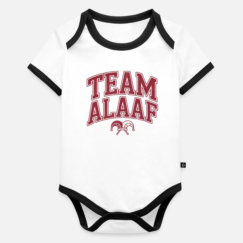 Team Alaaf - Köln Karneval Baby Bio-Kurzarm-Kontrastbody