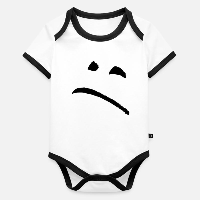 Sad Organic Baby Contrasting Bodysuit