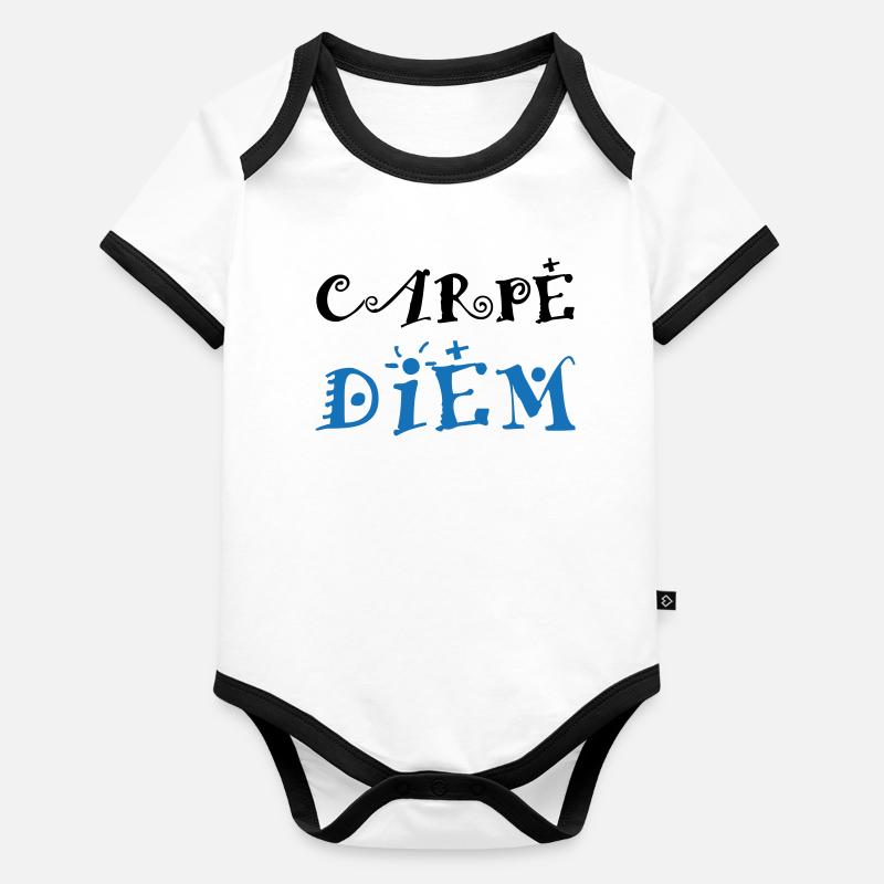 Carpe Diem Body Bébé bio contrasté manches courtes