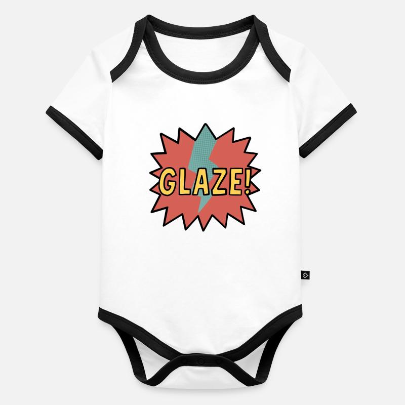 Glaçage ! Body Bébé bio contrasté manches courtes