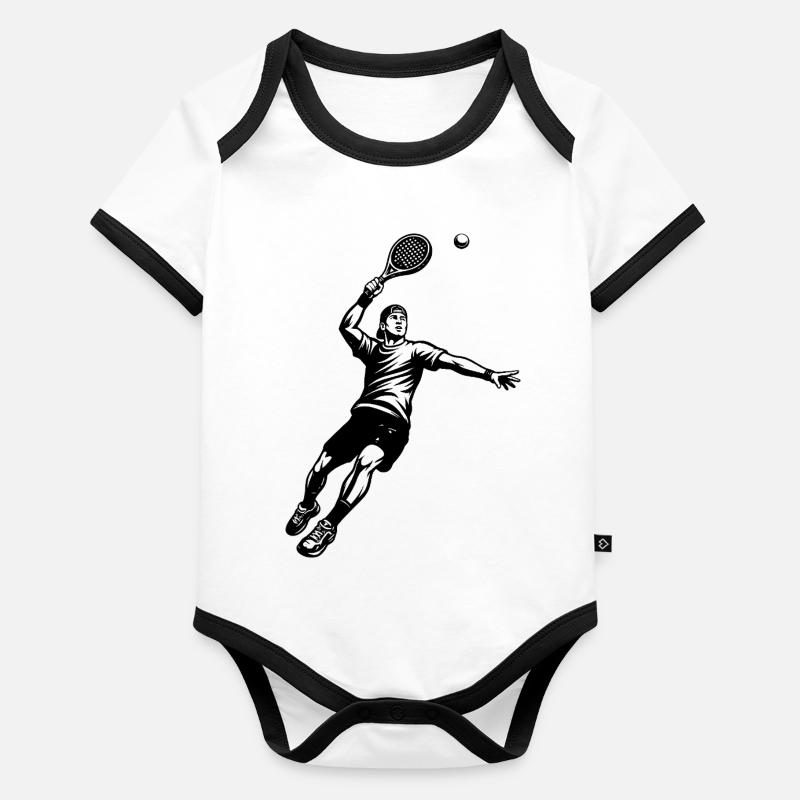 Déclaration directe de padel Body Bébé bio contrasté manches courtes