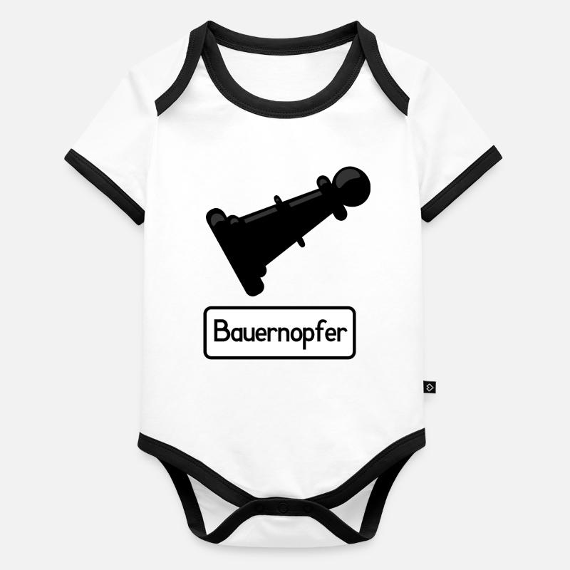 Pawn sacrifice Organic Baby Contrasting Bodysuit