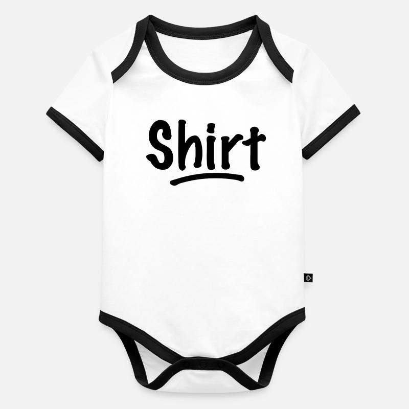 Chemise Body Bébé bio contrasté manches courtes