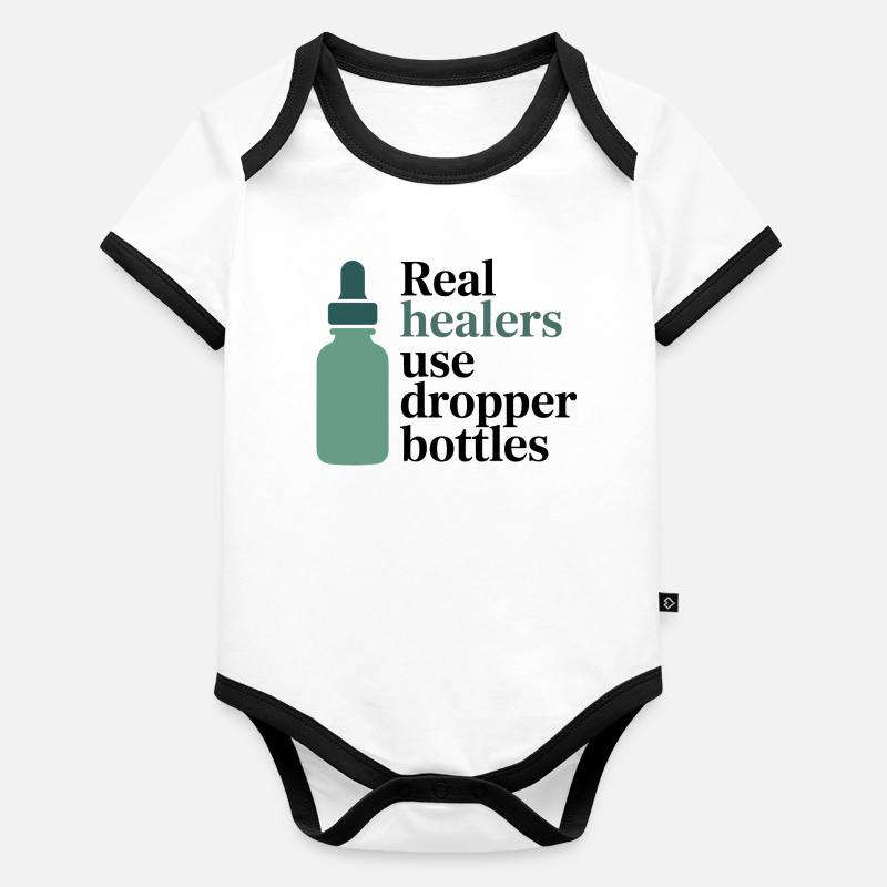 Homéopathie Real Healers Flacons compte-gouttes Profession Body Bébé bio contrasté manches courtes