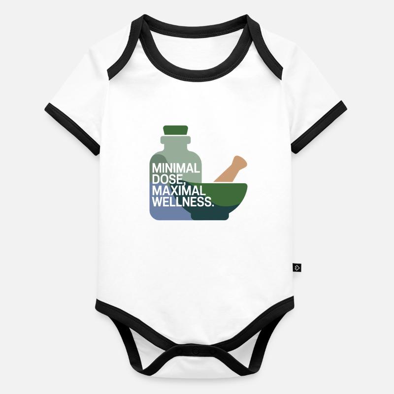 Homeopathy Minimal Dose Maximal Wellness Organic Baby Contrasting Bodysuit