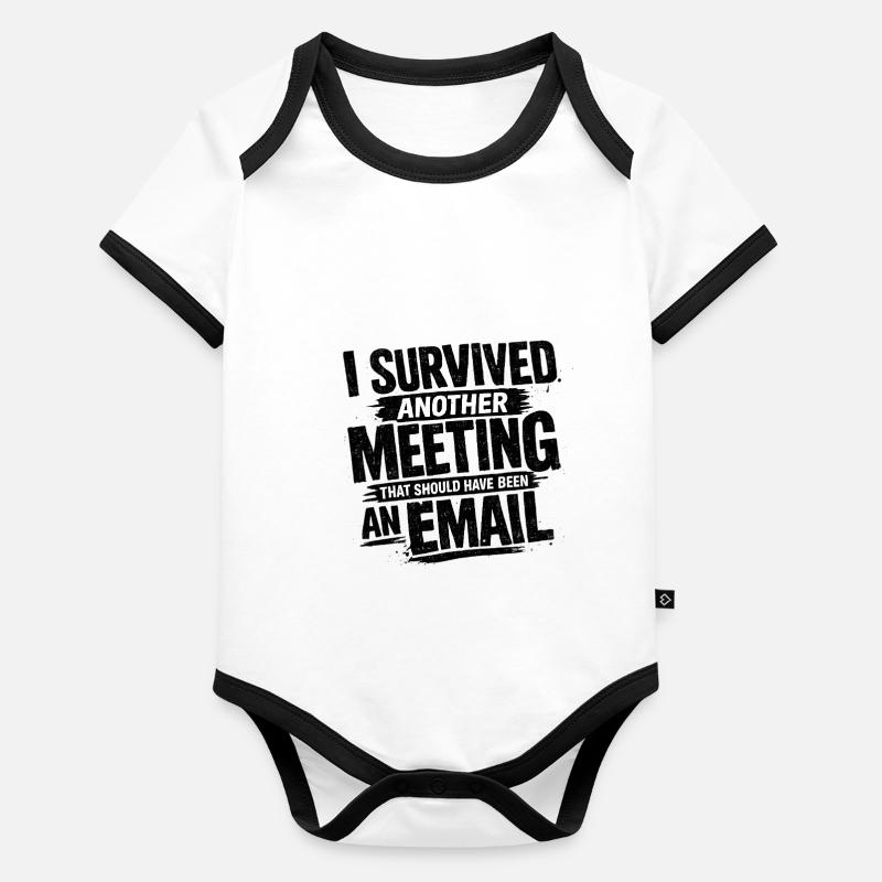 Drôle d’humour au bureau Conception des e-mails Body Bébé bio contrasté manches courtes