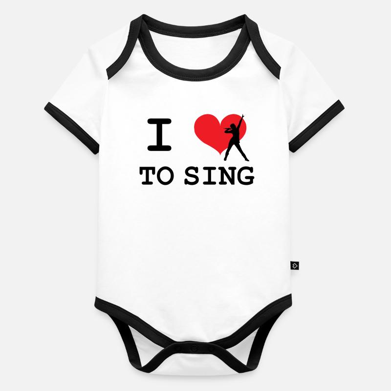 I love to sing Organic Baby Contrasting Bodysuit