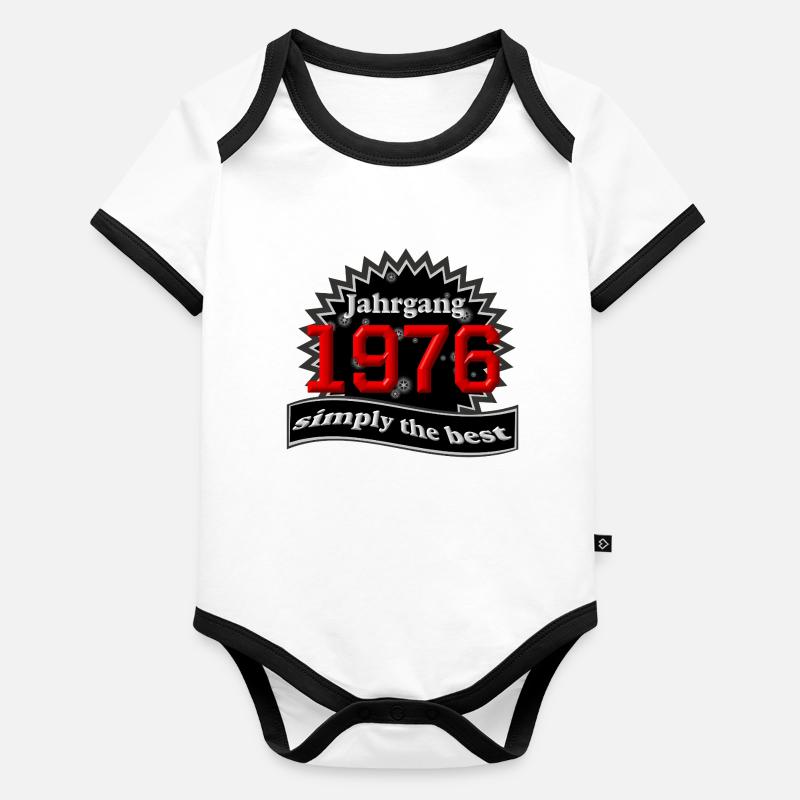 Vintage 1976 – Simplement le meilleur Body Bébé bio contrasté manches courtes