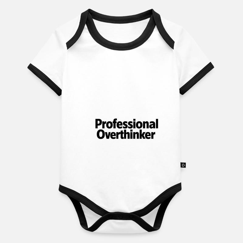 Minimaliste professionnel qui réfléchit trop Body Bébé bio contrasté manches courtes