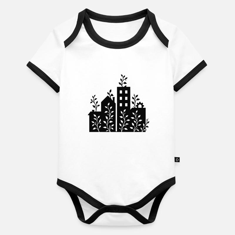 Horizon Body Bébé bio contrasté manches courtes