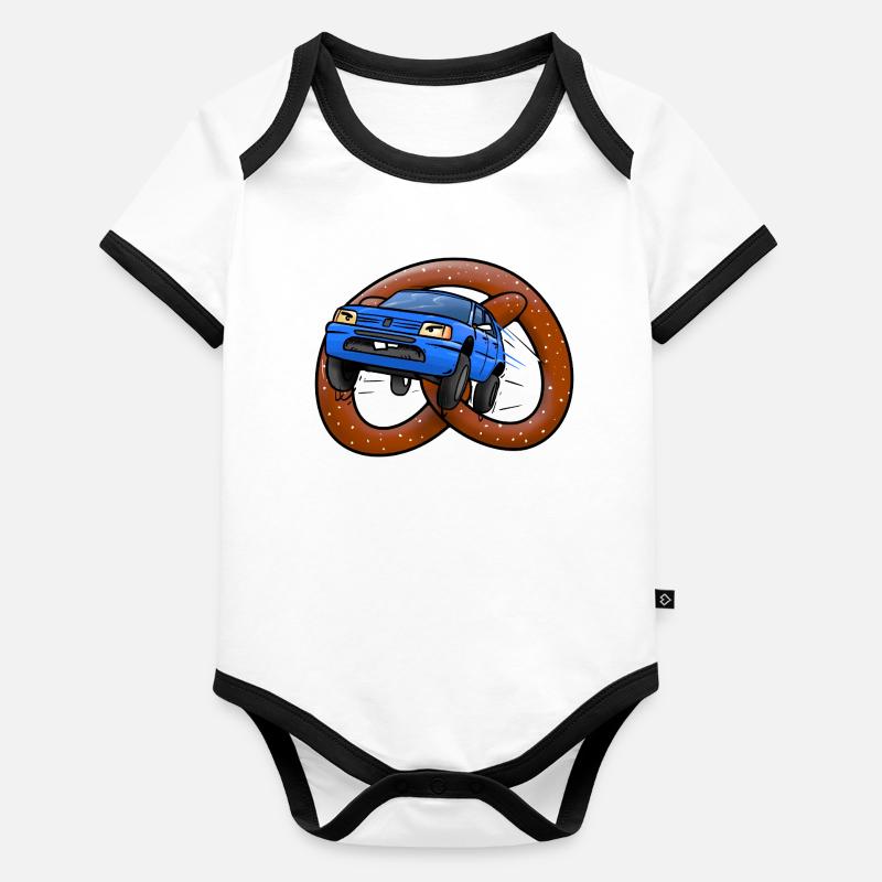 Les bretzels à roulettes Body Bébé bio contrasté manches courtes
