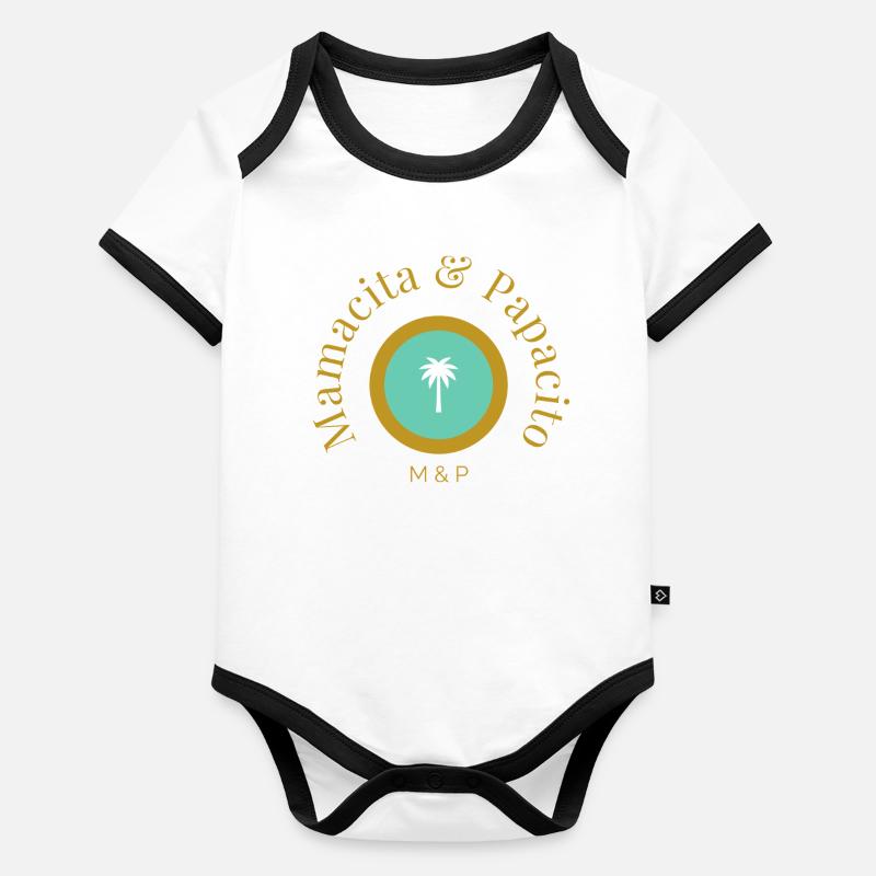 Logo du Palmier Tropical M&P Body Bébé bio contrasté manches courtes