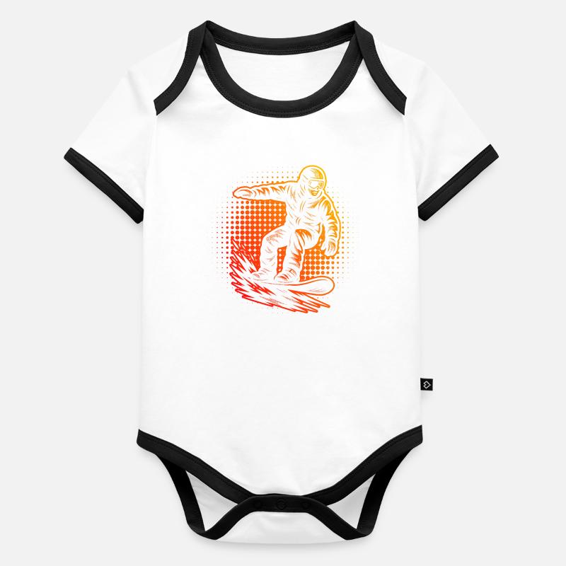 Direct Snowboard Statement Organic Baby Contrasting Bodysuit