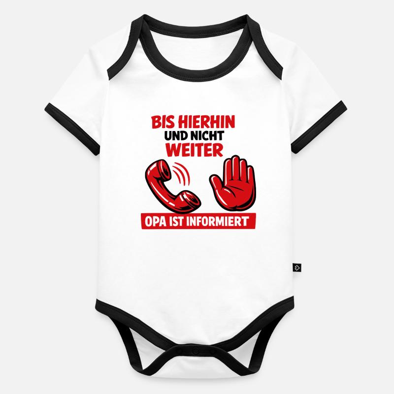 Up to this point and beyond: Grandpa informs Organic Baby Contrasting Bodysuit