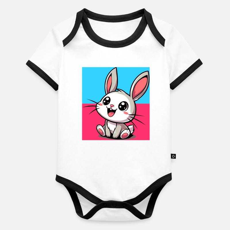 rabbit Organic Baby Contrasting Bodysuit