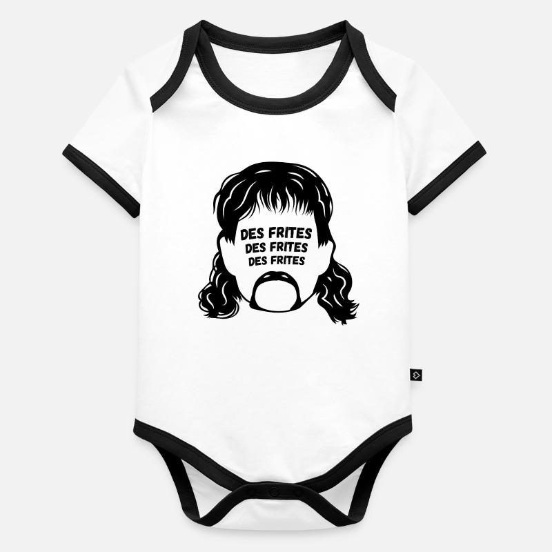 frites, Jeff, chtimi Body Bébé bio contrasté manches courtes