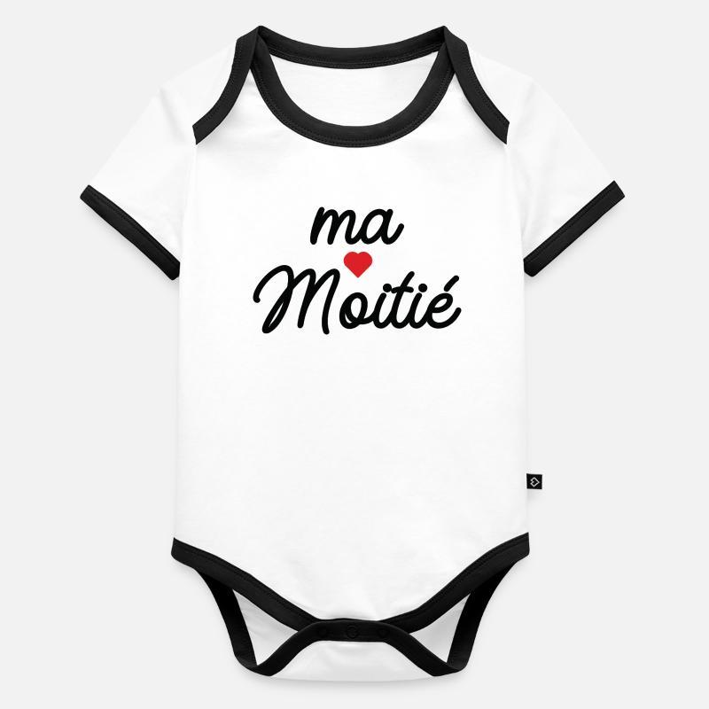 My heart Organic Baby Contrasting Bodysuit