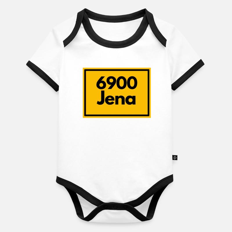 ZIP RÉTRO 6900 JENA, OSTALGIE RDR PUIS CADEAU Body Bébé bio contrasté manches courtes