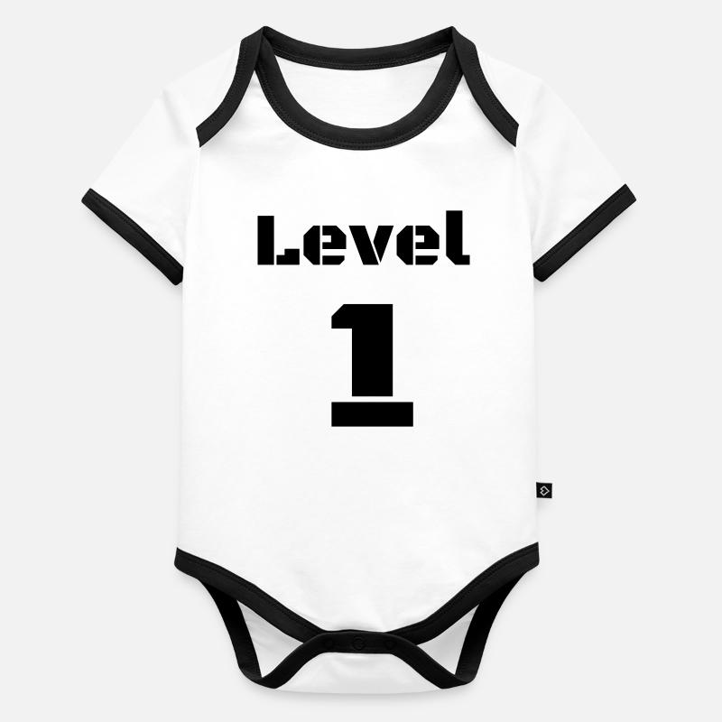 Niveau 1 Body Bébé bio contrasté manches courtes