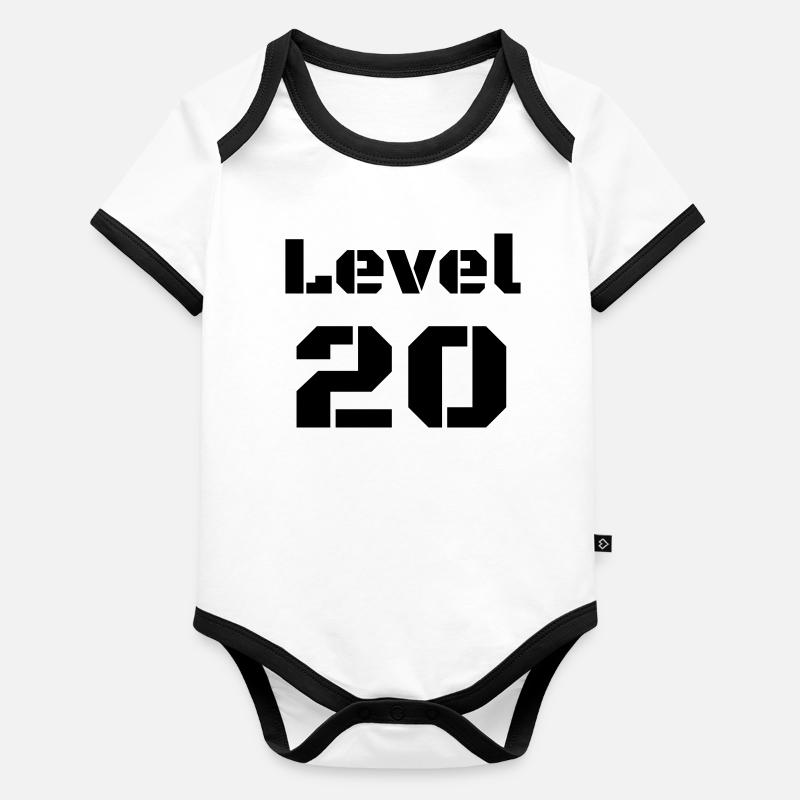 Niveau 20 Body Bébé bio contrasté manches courtes