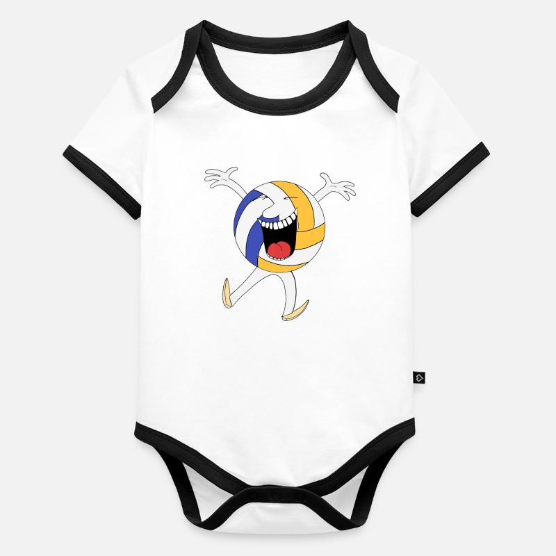 Mascotte de Cheer Volley Body Bébé bio contrasté manches courtes