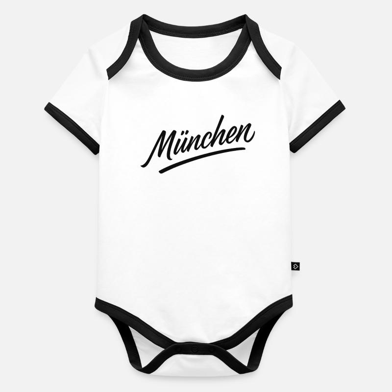 München Script Flair Baby Bio-Kurzarm-Kontrastbody